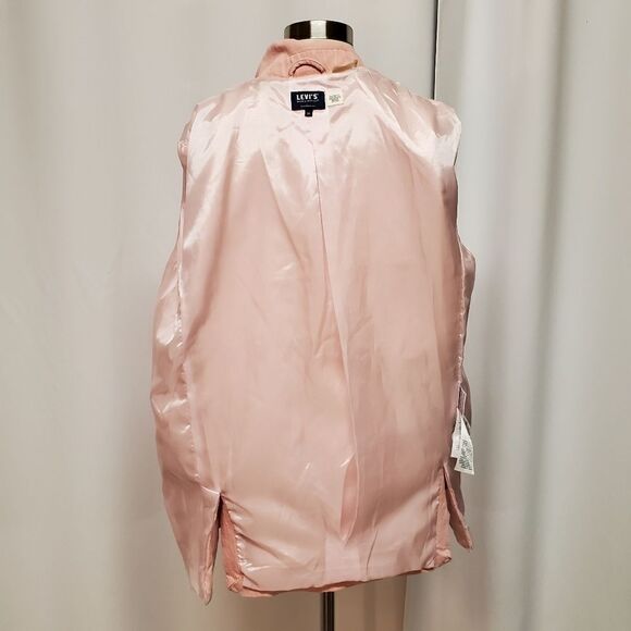 Levi's Made and Crafted Pink Organic Cotton Denim Jean Blazer Jacket Woman's Md - Picture 5 of 8